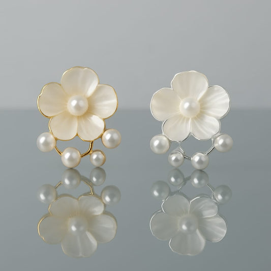 Pearl Flower Stud Earrings