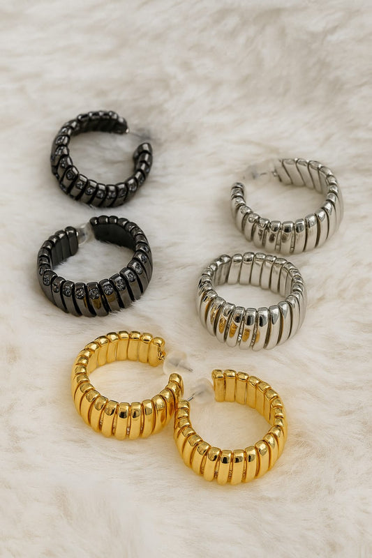 Trinity hoop earrings